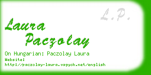 laura paczolay business card